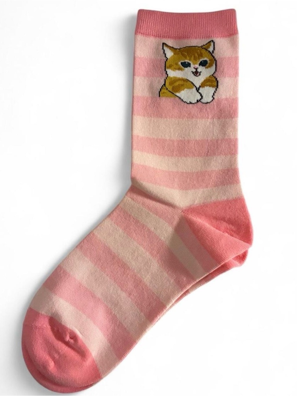 Mofusand x Miniso Pink and white socks cat